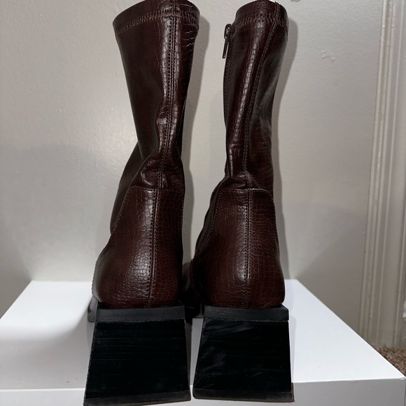 TopShop Brown Ankle Boot sz6 - Picture 5 of 7